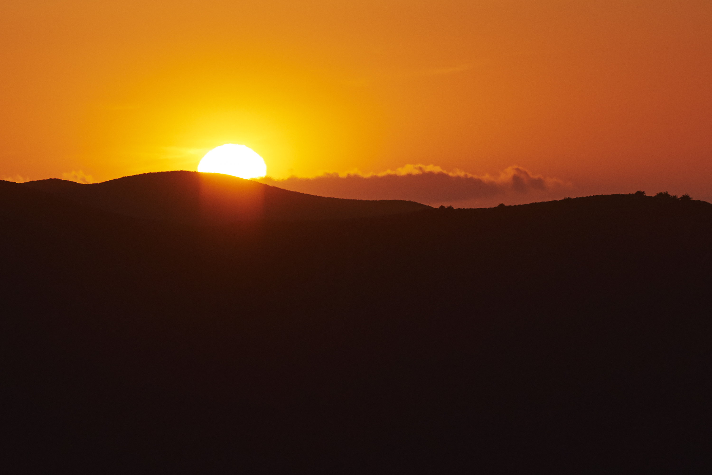 Sunset over the Santa Ynez Valley from the ridge at Highline Adventures.